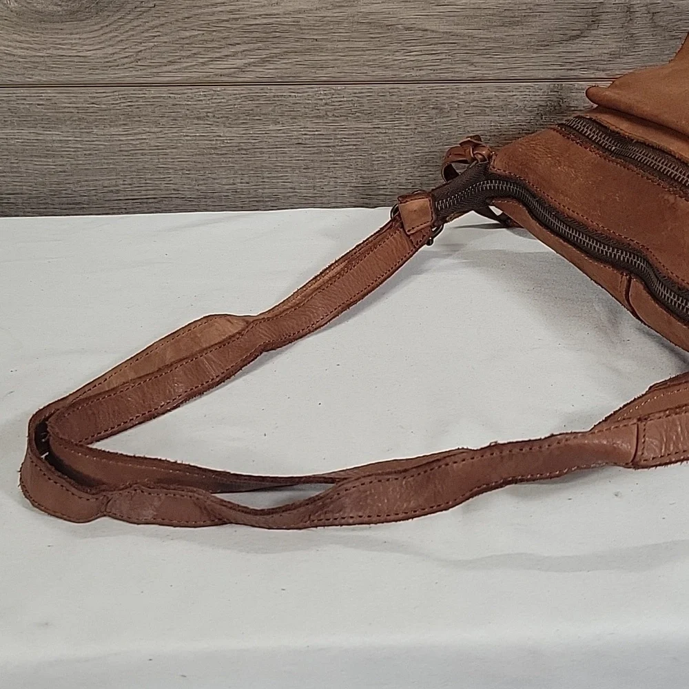 Harbour 2Nd for Anthropologie Brown Leather Crossbody Bag